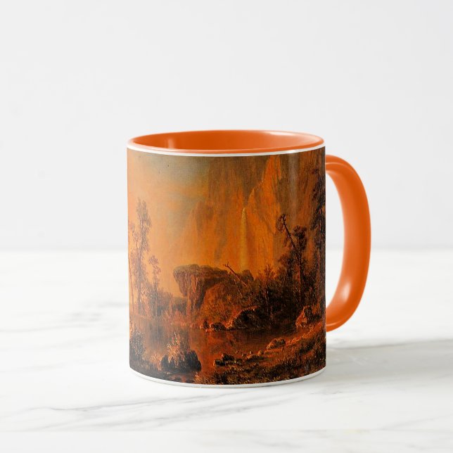 Bierstadt - Solnedgång i Klippiga bergen Mugg (Framsida höger)