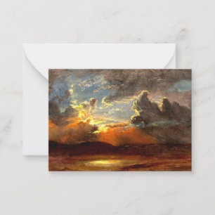 Bierstadt - Sunlit Himlar, vacker landskapskonst Anteckningskort