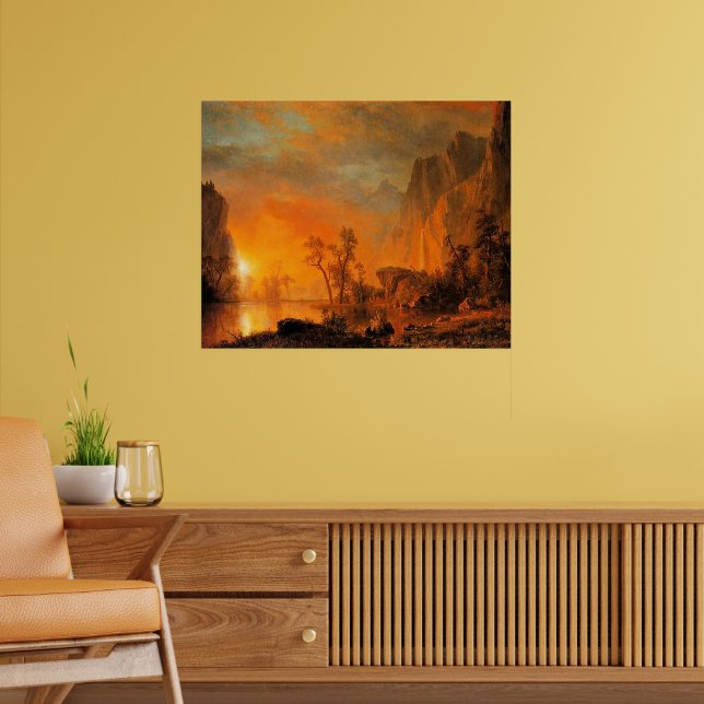 Bierstadt - Sunset in the Rockies, Poster (Vardagsrum 2)