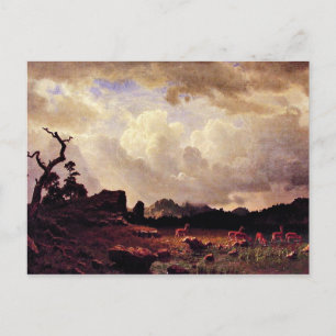 Bierstadt - Thunderstorms i Rocky mountains Vykort