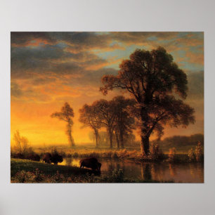 Bierstadt - Westerna Kansas Poster