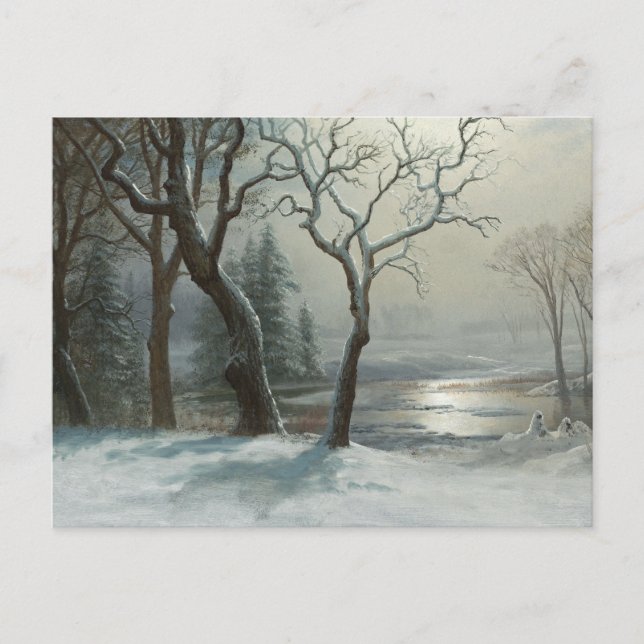 Bierstadt Winter in Yosemite Painting Vykort (Framsida)