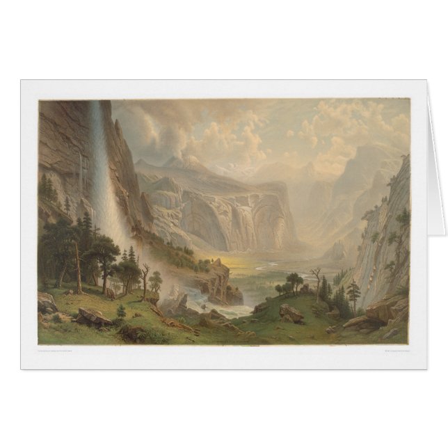 Bierstadt Yosemite dal, Kalifornien (1884A) Hälsningskort (Framsidan Horizontal)