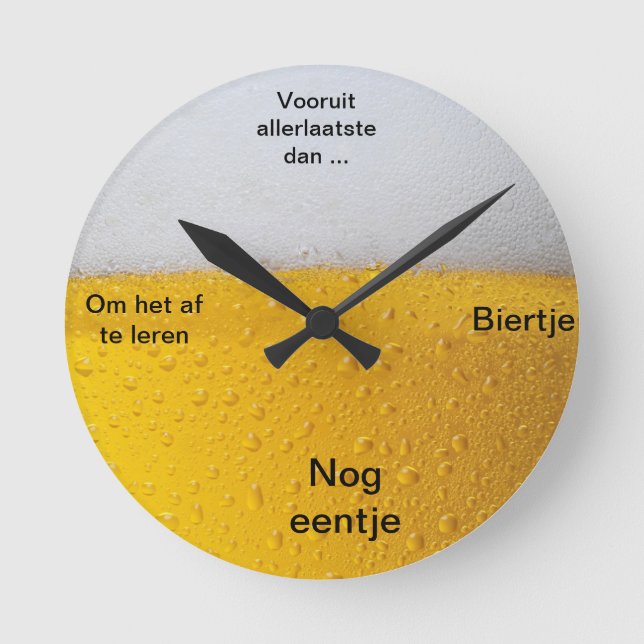 Biertje Klok Rund Klocka (Framsida)