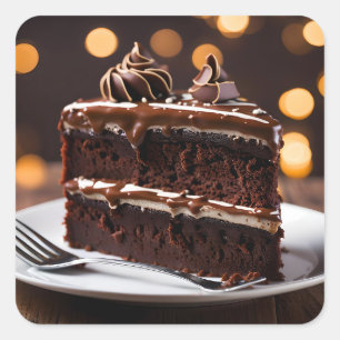 Biet av chokladkummel fyrkantigt klistermärke