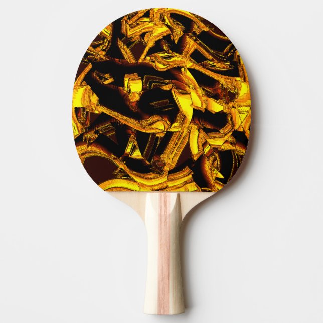 Biet eller bagass av dehydratiserat tangerinskal pingisracket (Framsidan)