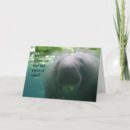 Biet för Manateefödelsedagjumbo av tårtadamen - Kort