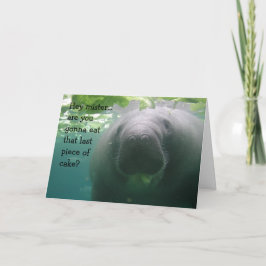 Biet för Manateefödelsedagjumbo av tårtamisteren - Kort