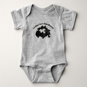 Biet för pussel för humoristiskt babymeddelande t shirt