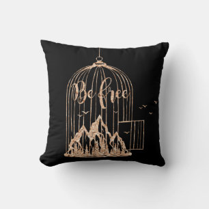 Biet frigör ut ur burfåglar som rosa ros kudde