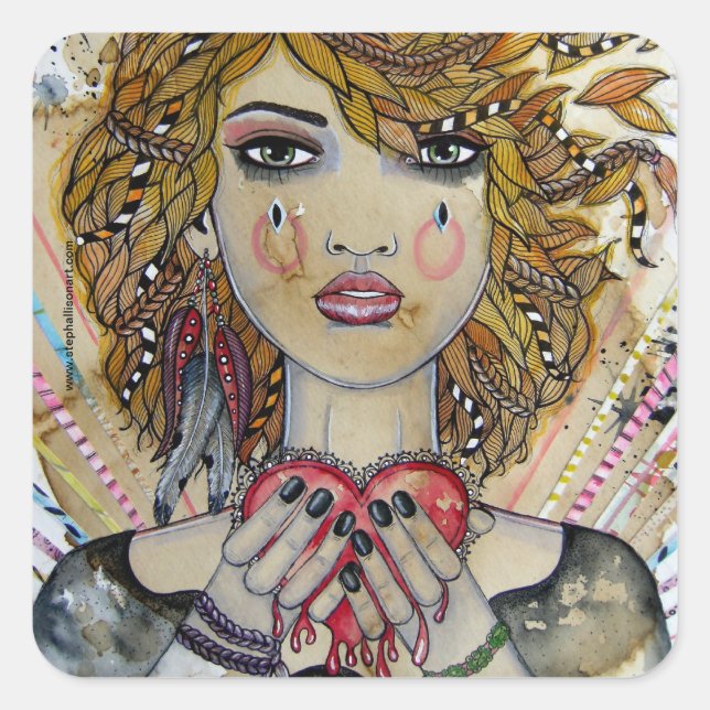 Biet Fyrkantigt Klistermärke (Framsida)