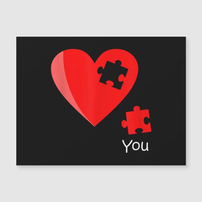 Biet Hjärtat Pussel Valetines Day Shirt Gif saknas (Framsida)