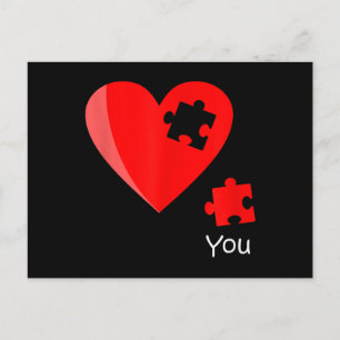 Biet Hjärtat Pussel Valetines Day Shirt Gif saknas Helg Vykort