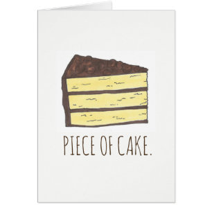 Biet i Cake Gult Chocolate Lagrar Cake Slice Hälsningskort