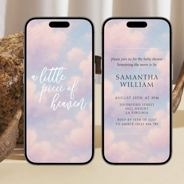 Biet i Heaven Baby Shower Digital Download Inbjudningar (Skapare uppladdad)