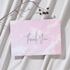 Biet i Heaven Baby Shower Rosa Clouds Tack Kort