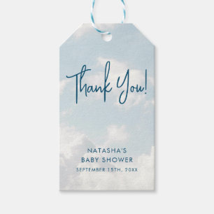 Biet i Heaven Clouds Baby Shower Presentetikett