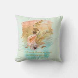 Biet i Heaven Quote Boho Flowers Kudde