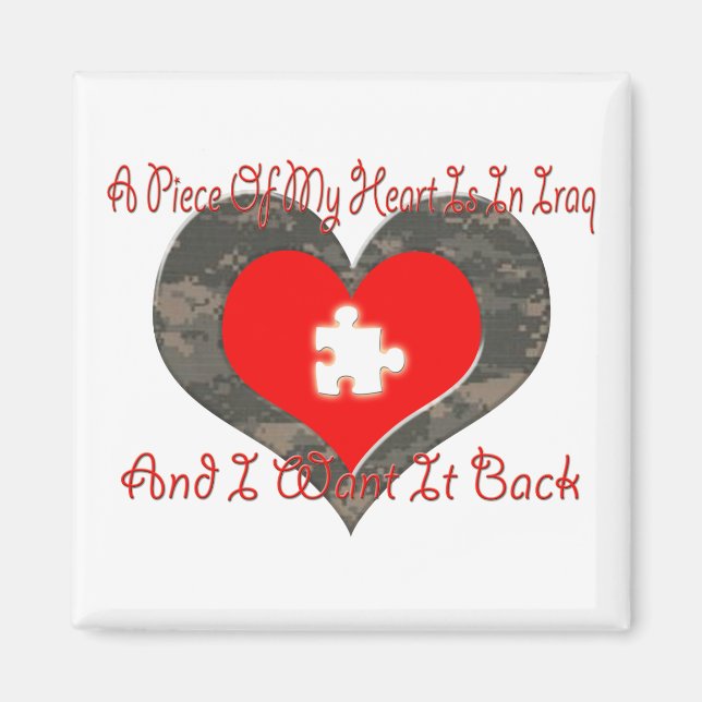 Biet i mitt hjärta är i Irak Magnet (Framsidan)