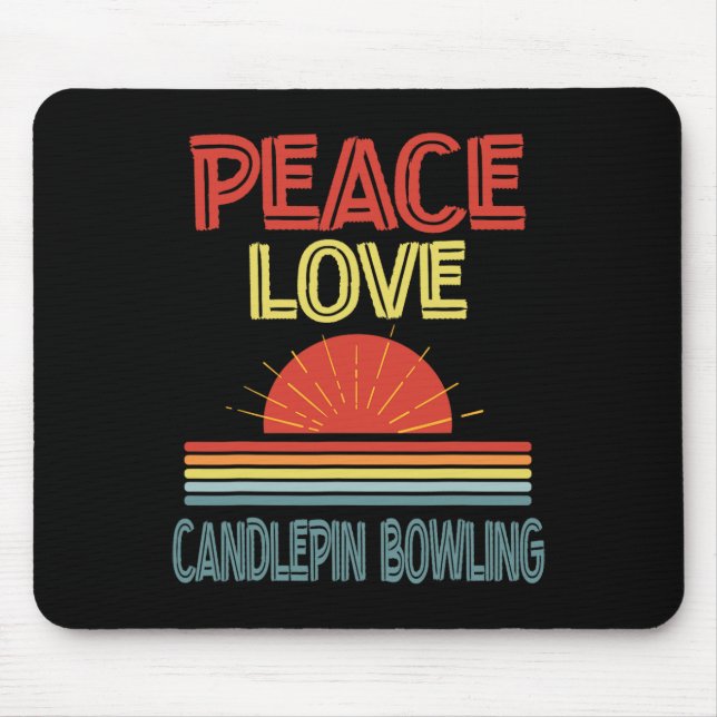 Biet Kärlek Candlepin Bowling Funny Musmatta (Framsidan)