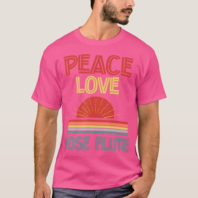 Biet Kärlek Nose Flute Funny T Shirt (Framsida)