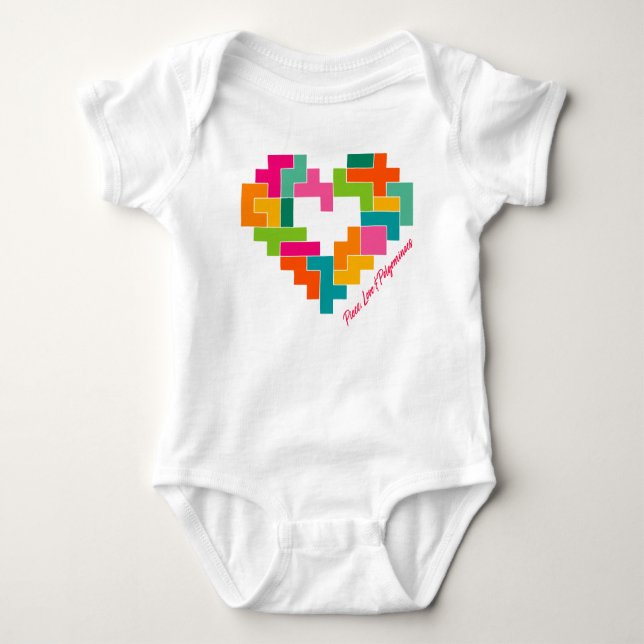 Biet, Kärlek & Polyominoes Baby Shirt T (Framsida)
