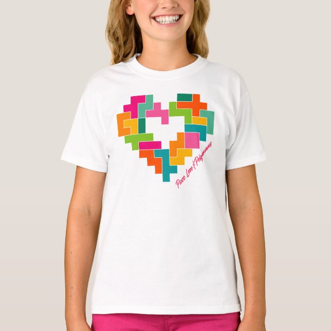 Biet, Kärlek & Polyominoes Girls Shirt T (Framsida)