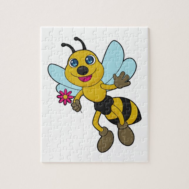 Biet med blomma pussel (Vertikal)