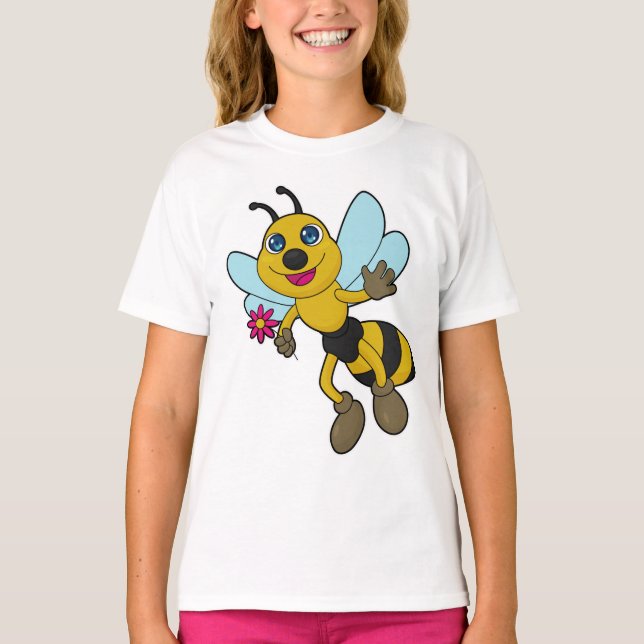 Biet med blomma t shirt (Framsida)