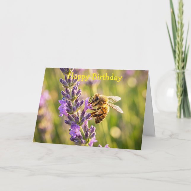 Biet på lavendel kort (Framsida)