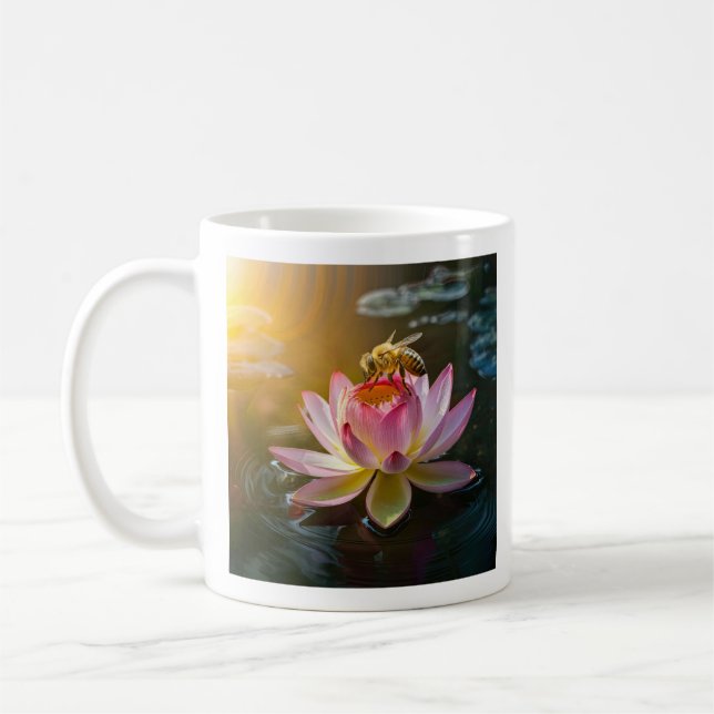 Biet på Lotusblomma Kaffemugg (Vänster)