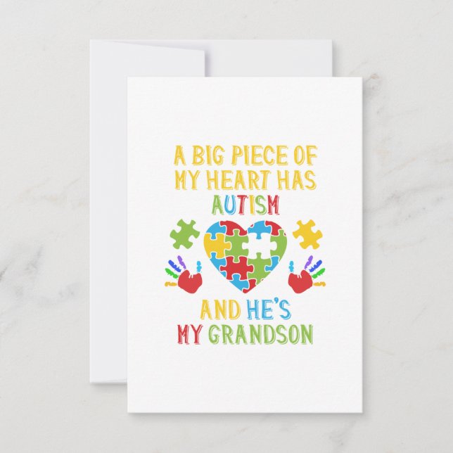 Biet till min hjärt-morson tack kort (Framsida)