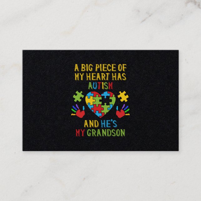 Biet till min hjärt-morson visitkort (Framsida)