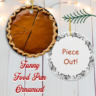 Biet ut | Food Pun Humor Julgransprydnad Keramik