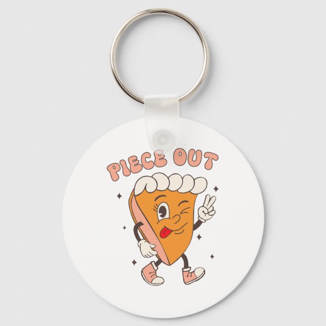 Biet ut Pumpkin Paj Retro Thanksgiving Fall Groo Nyckelring (Framsida)