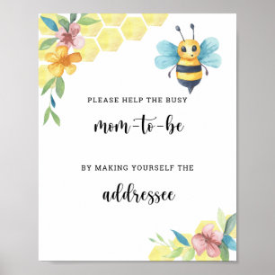Biets blommigt - Hjälp Busy Mamma till Be Poster