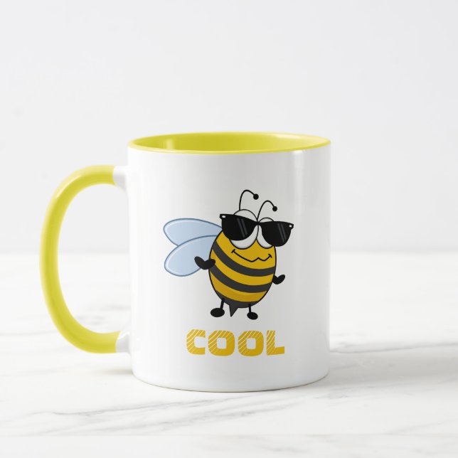 Biets Coola | Anpassadet Bee Trendig är lustigt Mugg (Vänster)