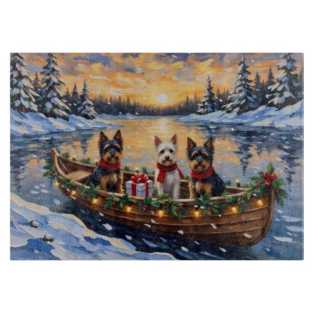 Biewer Terrier Christmas Boat Holiday (Framsidan)