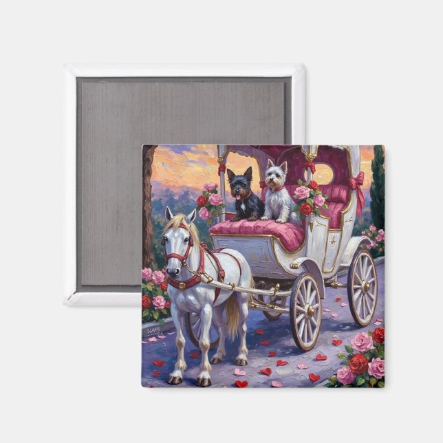 Biewer Terrier Dog Valentine's Day Magnet (Front/Back)