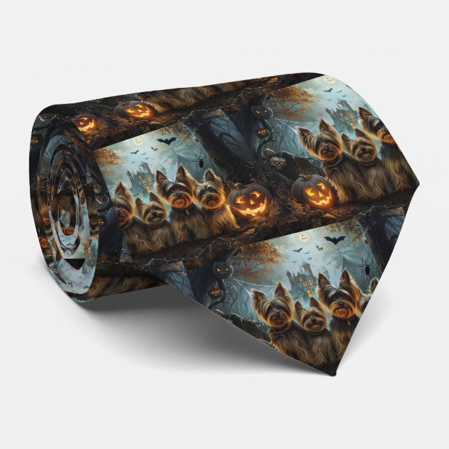 Biewer Terrier Halloween Natt Hund Delight Slips (Rullad)
