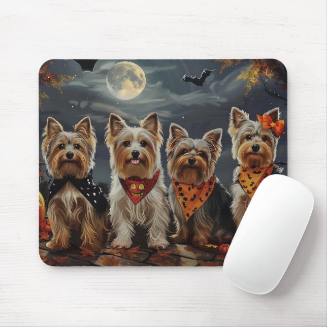 Biewer Terrier Halloween Spooky Musmatta (Med mus)