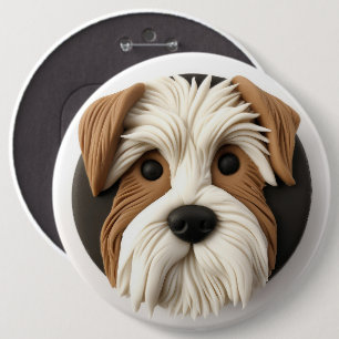 Biewer Terrier Hund 3D Inspirerad Knapp