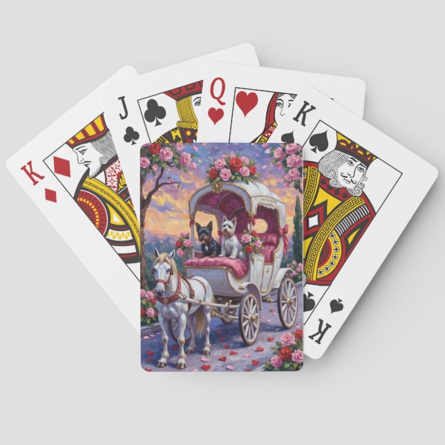 Biewer Terrier Hund Alla Hjärtans Dag Casinokort (Baksidan)