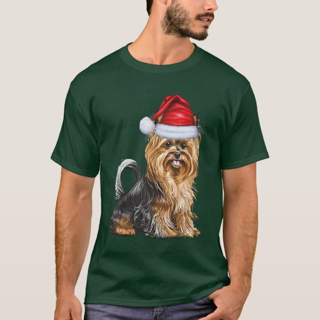 Biewer Terrier Hund älskare Funny jul T Shirt (Framsida)