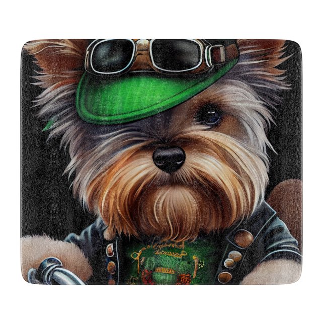 Biewer Terrier Hund Driving Bike St. Patrick's Day (Framsidan)