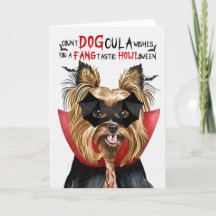 Biewer Terrier Hund Funny Count DOGcula Halloween