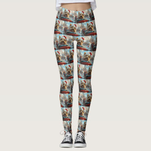 Biewer Terrier Hund Roller Underlägg jul Leggings