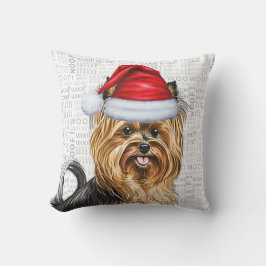 Biewer Terrier Hund Watercolor jul Kudde