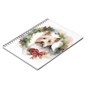 Biewer Terrier jul, andningsfång Valp Anteckningsbok