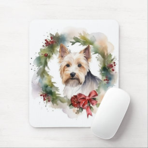 Biewer Terrier jul, andningsfång Valp Musmatta